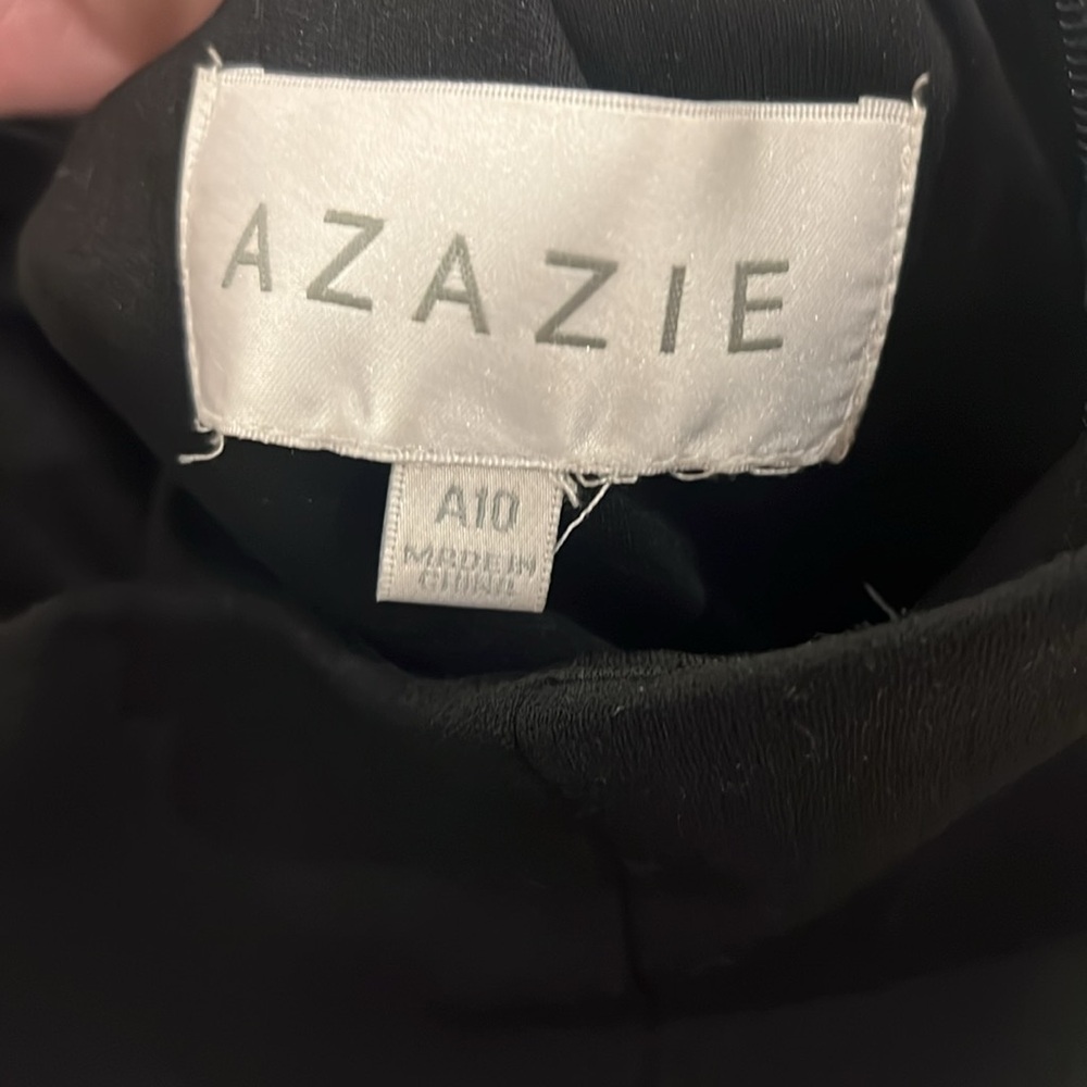 Azazie Black One Shoulder Dress - Picture 10 of 11
